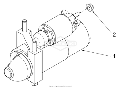 Engine Group - Starter Diagram and Parts List for 076660-01  Briggs and Stratton Generator